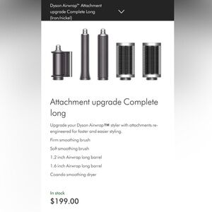 Dyson Iron/Nickel Airwrap Attachment Set (No Dyson Case)